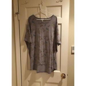 Lularoe Irma Butterflies Grey 2XL
